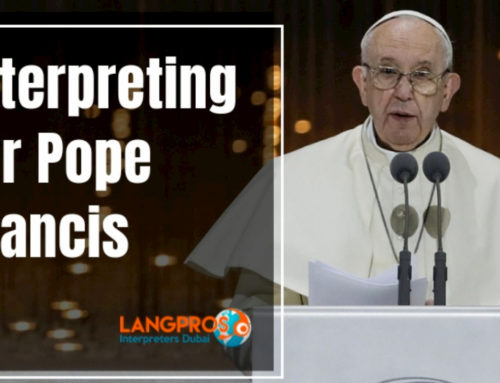 Interpreting for Pope Francis in Abu Dhabi